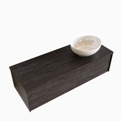 MONDIAZ LUSH 120 badmeubel dark brown 1 lades BARCO rechts geen kraangat