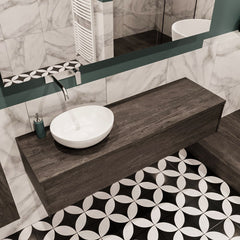 MONDIAZ LUSH 150 badmeubel dark brown 1 lades BARCO links geen kraangat