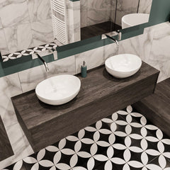 MONDIAZ LUSH 150 badmeubel dark brown 1 lades BARCO dubbel geen kraangat