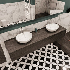 MONDIAZ LUSH 180 badmeubel dark brown 2 lades BARCO dubbel 2 kraangaten