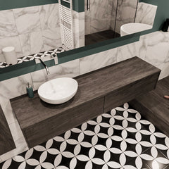 MONDIAZ LUSH 180 badmeubel dark brown 2 lades BARCO links geen kraangat