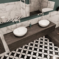 MONDIAZ LUSH 180 badmeubel dark brown 2 lades BARCO dubbel geen kraangat