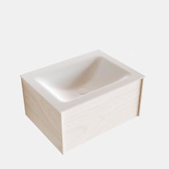 MONDIAZ LUSH 60 badmeubel underlayment 1 lade wastafel midden geen kraangat