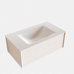 MONDIAZ LUSH 80 badmeubel underlayment 1 lade wastafel midden geen kraangat