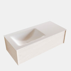 MONDIAZ LUSH 100 badmeubel underlayment 1 lade wastafel links geen kraangat