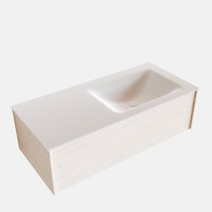 MONDIAZ LUSH 100 badmeubel underlayment 1 lade wastafel rechts geen kraangat