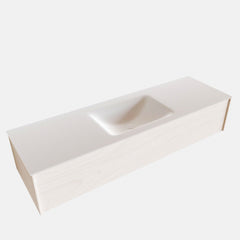 MONDIAZ LUSH 150 badmeubel underlayment 1 lade wastafel midden 1 kraangat