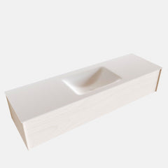 MONDIAZ LUSH 150 badmeubel underlayment 1 lade wastafel midden geen kraangat