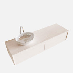 MONDIAZ LUSH 150 badmeubel underlayment 2 lades BARCO links 1 kraangat