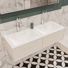 MONDIAZ LUSH 120 badmeubel underlayment 2 lades wastafel dubbel 2 kraangaten