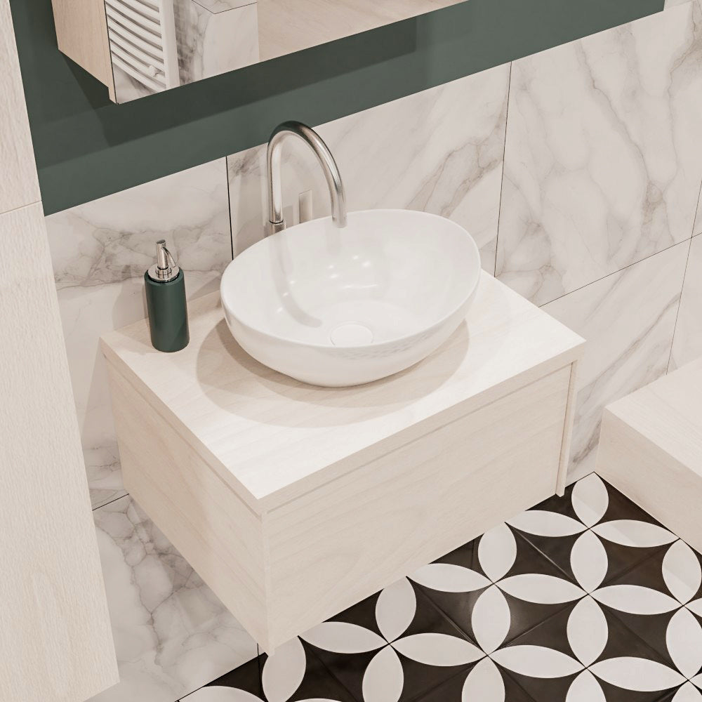 MONDIAZ LUSH 60 badmeubel underlayment 1 lades BARCO midden 1 kraangat