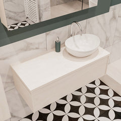 MONDIAZ LUSH 100 badmeubel underlayment 1 lades BARCO rechts 1 kraangat