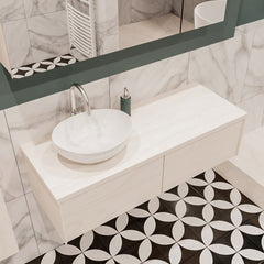 MONDIAZ LUSH 120 badmeubel underlayment 2 lades BARCO links 1 kraangat