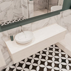 MONDIAZ LUSH 150 badmeubel underlayment 1 lades BARCO links 1 kraangat