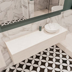 MONDIAZ LUSH 150 badmeubel underlayment 1 lades BARCO rechts 1 kraangat