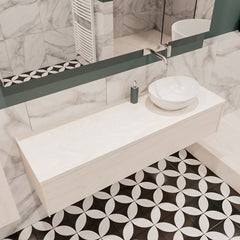 MONDIAZ LUSH 150 badmeubel underlayment 1 lades BARCO rechts geen kraangat