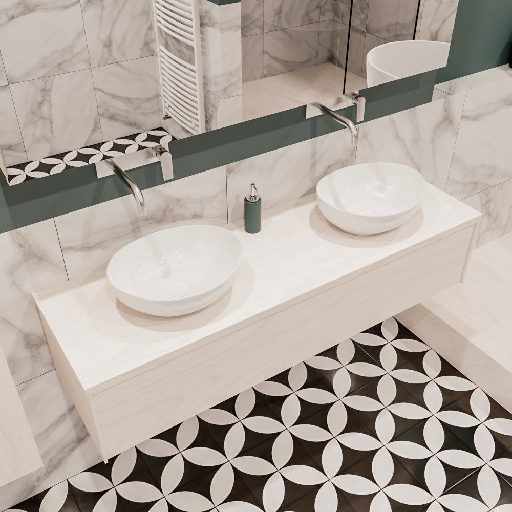 MONDIAZ LUSH 150 badmeubel underlayment 1 lades BARCO dubbel geen kraangat