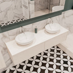 MONDIAZ LUSH 150 badmeubel underlayment 2 lades BARCO dubbel 2 kraangaten