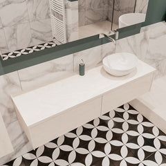 MONDIAZ LUSH 150 badmeubel underlayment 2 lades BARCO rechts geen kraangat