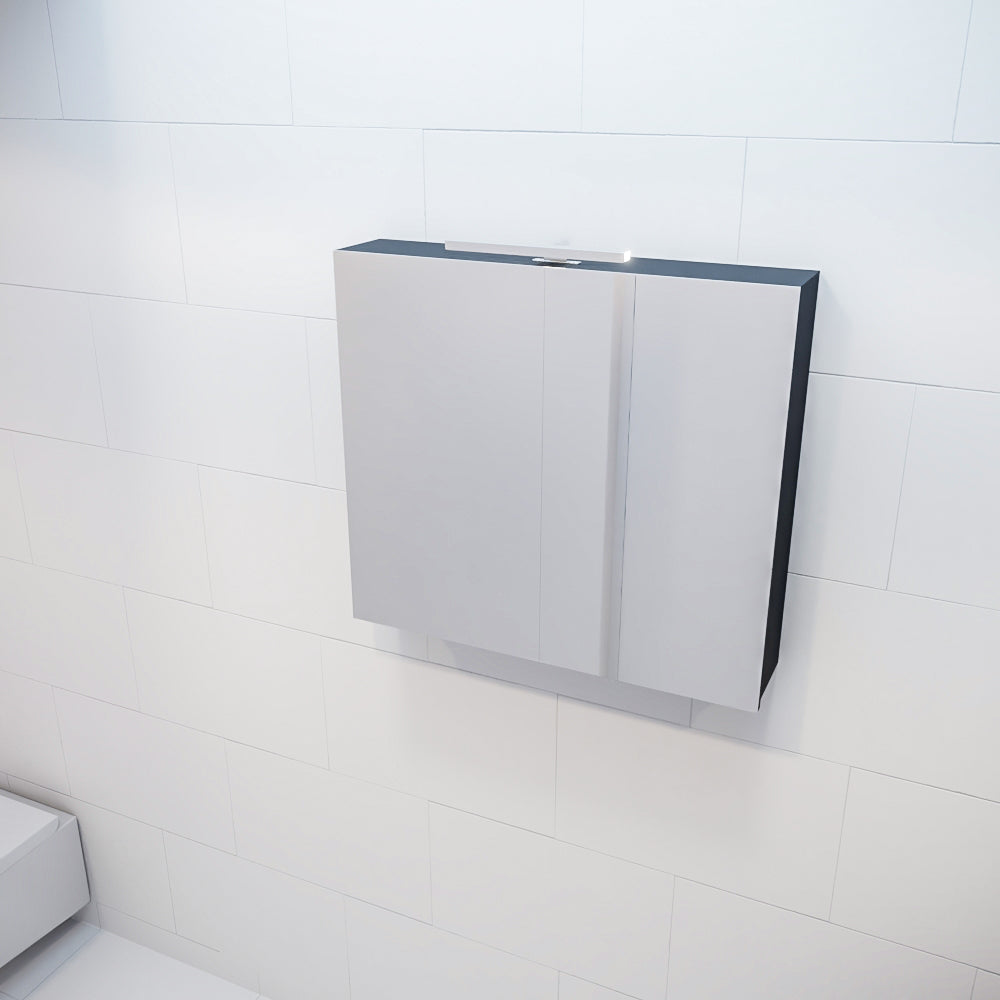 MONDIAZ CUBB spiegelkast 80x70x16cm kleur urban met 2 deuren