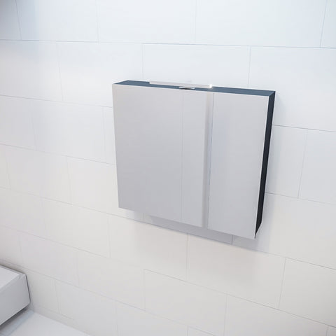 MONDIAZ CUBB spiegelkast 80x70x16cm kleur urban met 2 deuren
