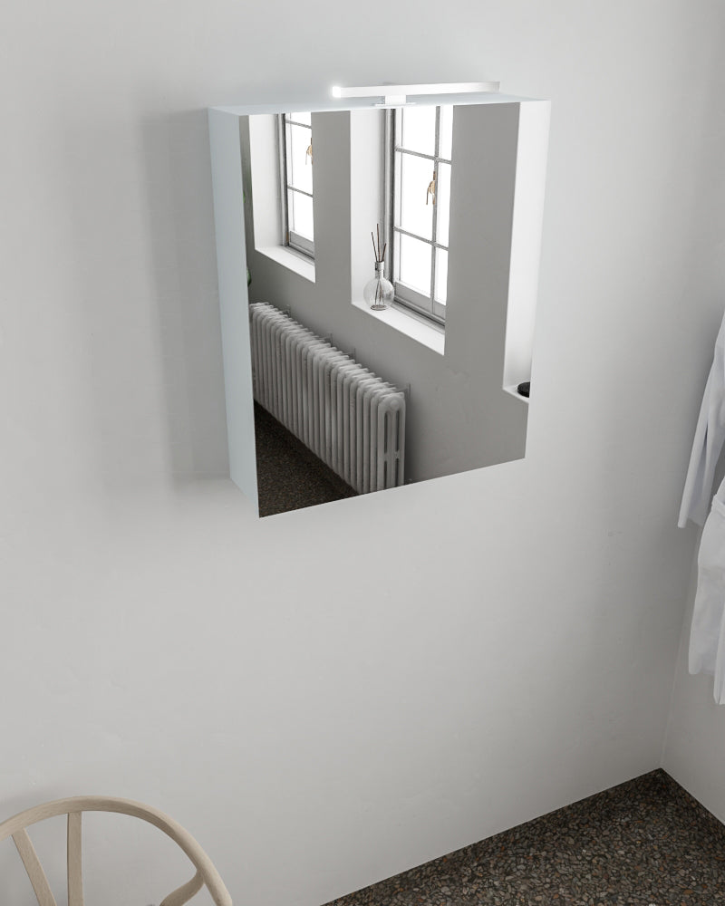 MONDIAZ CUBB spiegelkast 60x70x16cm kleur clay met 1 deur