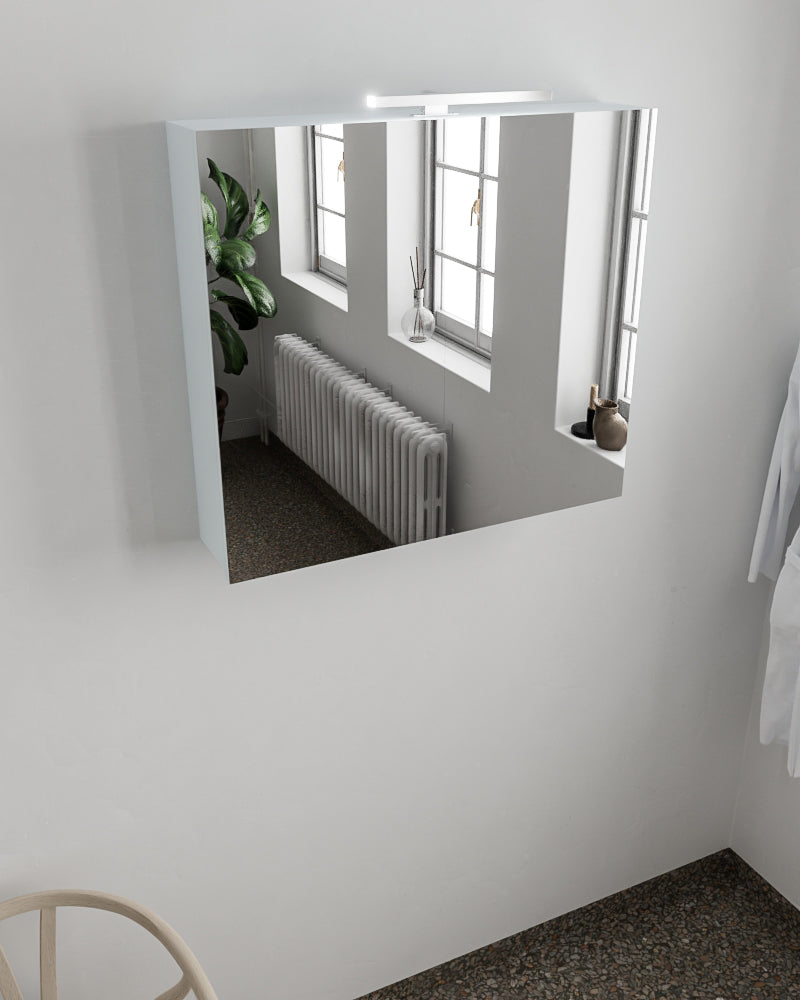 MONDIAZ CUBB spiegelkast 80x70x16cm kleur clay met 2 deuren