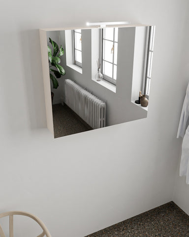 MONDIAZ CUBB spiegelkast 80x70x16cm kleur linen met 2 deuren