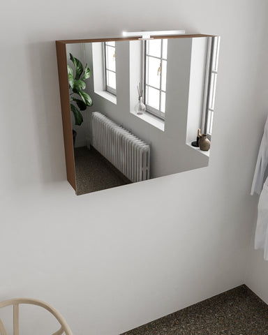 MONDIAZ CUBB spiegelkast 80x70x16cm kleur rust met 2 deuren