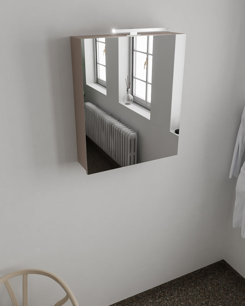 MONDIAZ CUBB spiegelkast 60x70x16cm kleur smoke met 1 deur