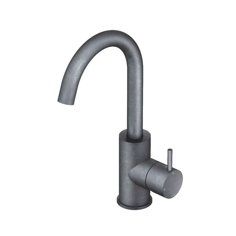 Hotbath Cobber CB004 wastafelkraan met draaibare uitloop - Verouderd IJzer