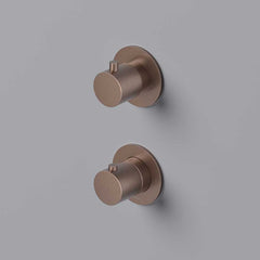 Hotbath Cobber CB7009EXT afbouwdeel inbouwthermostaat 2-weg omstel - Geborsteld Koper PVD