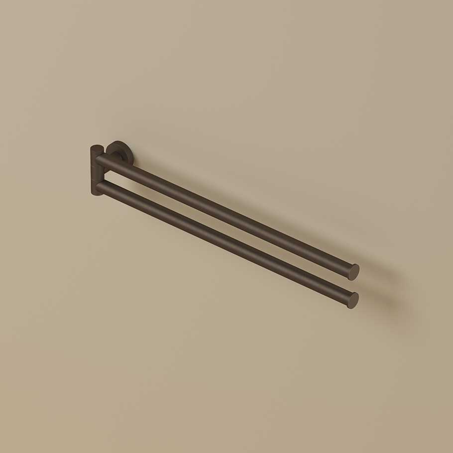 Hotbath &More BAA15 handdoekhouder 2-lids draaibaar - Tuscan Bronze