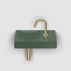 Clou Vale fontein 38cm met kraangat rechts - mat groen - CL/03.42161.01.R