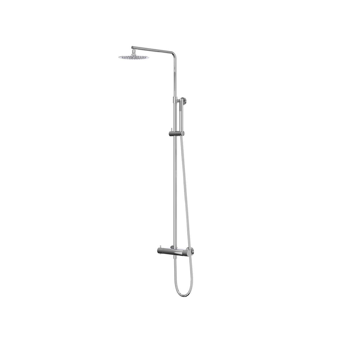 IVY Bond opbouw regendoucheset - 30cm slim hoofddouche - 3-standen handdouche - chroom