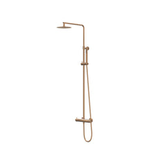 IVY Bond opbouw regendoucheset - 30cm medium hoofddouche - 3-standen handdouche - geborsteld mat koper pvd
