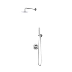IVY Bond inbouw regendoucheset 2-weg - 30cm plafondbuis - 25cm medium hoofddouche rond - wandhouder - staafhanddouche - chroom