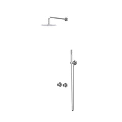 IVY Bond inbouw regendoucheset symmetry 2-weg - 15cm plafondbuis - 25cm medium hoofddouche - glijstang - staafhanddouche - chroom