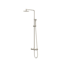IVY Pact opbouw regendoucheset - 25cm medium hoofddouche - 3-standen handdouche - geborsteld nickel pvd