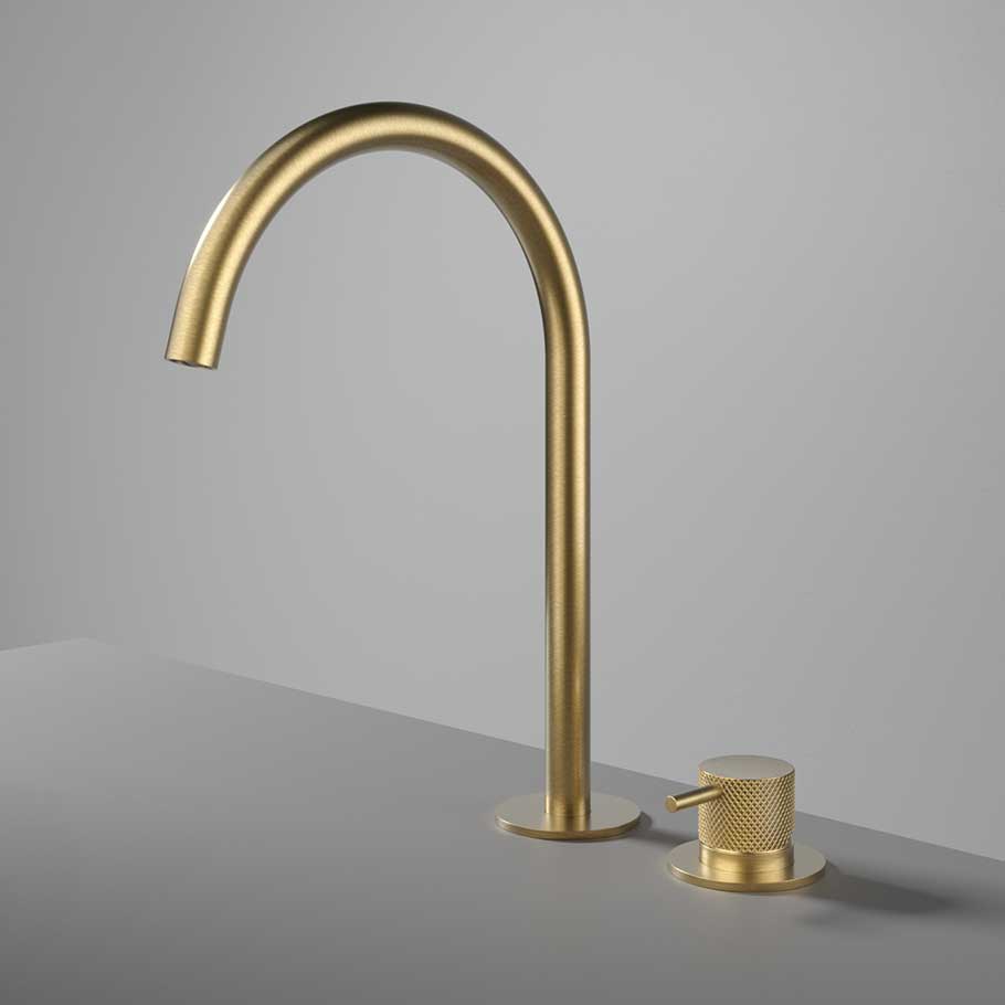 Hotbath Cobber X CX023H wastafelkraan 2-gats hoog  - Verouderd IJzer
