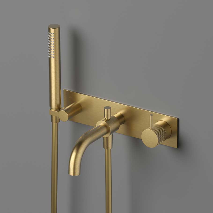 Hotbath Cobber X CX126EXT afbouwdeel voor inbouw badmengkraan - Verouderd Messing