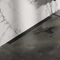 BRAUER Douchegoot Small met standaard rooster en flens 5 x 100 RVS geborsteld