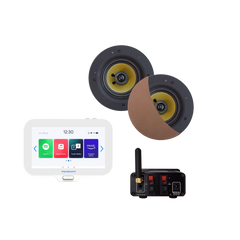 N-JOY CONNECT BADKAMERRADIO,  CONTROLLER (IPX7) + WAND LADER + RUMBA SPEAKERSET (BRUSHED RED GOLD) BLUETOOTH / 30 WATT / 230V/12V
