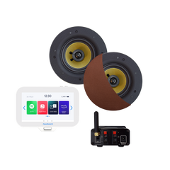 N-JOY CONNECT BADKAMERRADIO,  CONTROLLER (IPX7) + WAND LADER + SAMBA SPEAKERSET (BRUSHED COPPER) BLUETOOTH / 50 WATT / 230V/12V