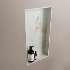 MONDIAZ EASY Nis 59,5x29,5cm in solid surface kleur Frappe. 1 vak  geschikt voor in- of opbouw