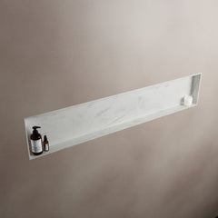 MONDIAZ EASY Nis 149,5x29,5cm in solid surface kleur Opalo. 1 vak  geschikt voor in- of opbouw