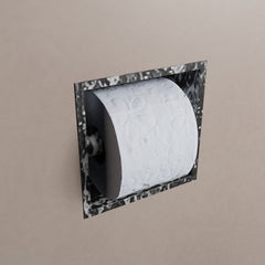 MONDIAZ EASY Toiletrolhouder CUBE 160 solid surface 16x8,6cm kleur Lava. Geschikt voor op en inbouw.