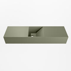 MONDIAZ TYNE 80cm fontein solid surface kleur Army. Positie wastafel midden