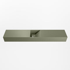 MONDIAZ TYNE 120cm fontein solid surface kleur Army. Positie wastafel midden
