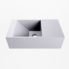 MONDIAZ TYNE 40cm fontein solid surface kleur Cale. Positie wastafel rechts